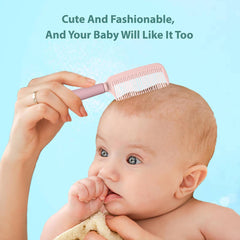 SYGA 3 Pcs Baby Hair Comb Cartoon Plastic Portable Hair Comb for Kids Girl Women Anti-static Head Massager Comb (Pig Style)