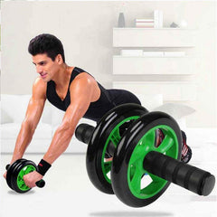 SYGA Dual Wheel Fitness Equipment-Perfect for Abdominal Strengthening and Toning-Fitness(Green)
