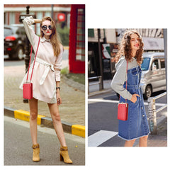 SYGA Women's Mobile Phone Bag Single Zipper Shoulder Crossbody Bag Multifunctional Shoulder Bag Fashion Pink Vertical Wallet Large Quantity Preferential