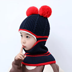 MOMISY Winter Soft Woolen Monkey Cap with Velvet Lining for Baby Boys, Girls, Infant, Toddler, 2-5 Years (in, Age, 2 Years, 5 Years, Navy)