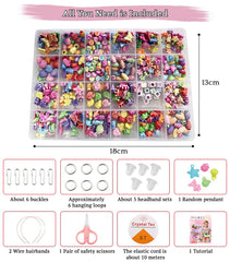 SYGA Beads for Kids Crafts Children's Jewelry Making Kit DIY Bracelets Necklace Hairband and Rings Craft Kits Birthday for 4, 5, 6, 7-Year-Old Little Girls-Multicolor (DIYBeadsSet-20)