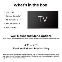 Vu 108cm (43 inches) Vibe Series 4K QLED Smart Google TV 43VIBE-DV