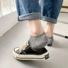 MOMISY Women's Cotton Blend Low Ankle Boat No Show Loafer Socks-Multicolor-Free Size-Pack of 5 (IN, Alpha, Free Size, Chain)