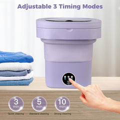Mini Washing Machine for Clothes | Portable Automatic Washer with USB Power | Compact Laundry Machine for Travel, Baby Clothes, Underwear & Small Loads | Foldable & Lightweight Design (S-4)