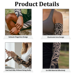 MOMISY Fake Temporary Tattoo Sleeves for Men and Women (Unisex Dark Set, Pack of 5)