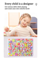 SYGA Beads for Kids Crafts Children's Jewelry Making Kit DIY Bracelets Necklace Hairband and Rings Craft Kits Birthday for 4, 5, 6, 7-Year-Old Little Girls-Multicolor (DIYBeadsSet-26)