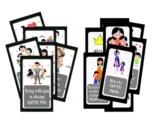 SYGA Set of 16 Parents's Card for Mom and Dad is The Best - Birthday,Anniversary,Mother Day,Father Day Gift for Parents