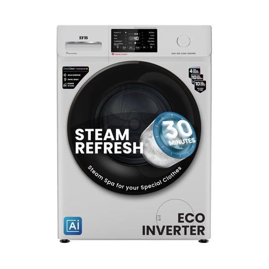 IFB 6 Kg 5 Star, DeepClean® Technology, AI Powered, Fully Automatic Front Load Washing Machine (DIVA GXN 6010 CMS, PowerSteam®, 9 Swirl, Steam Refresh, Inbuilt Heater, Eco Inverter, Grey)