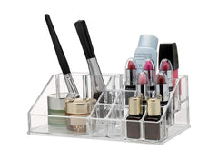 SYGA 1 Piece Acrylic 3 Drawers 16 Grid Stackable Cosmetics Makeup Storage Cube Organizer Jewelry Storage Display Box