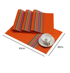 SYGA Set of 4 Coffee Cup Design Washable Table Mats, Place Mat(Green)
