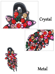 SYGA Women Rhinestone Hair Buckle Flexible Clip Hair Pin Adult Head Top Buckle Hair Accessories For Women, Girls - HJ0305 White