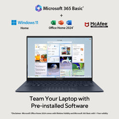 ASUS Zenbook 14,Intel Core Ultra 7 (Series 2), Intel Arc iGPU,32GB,1TB,3K OLED Touch Screen,14",Windows 11,M365 Basic (1Year)*,Office 2024,Ponder Blue,1.28 kg UX3405CA-PZ163WS, Thin & Light Laptop