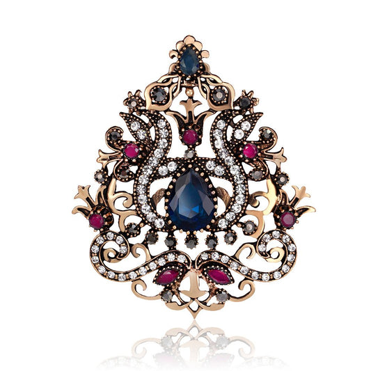 SYGA Brooch Pin Fashion Crystal Rhinestone Jewellery Pin Vintage Clothing Accessories Decoration Corsage Crown Style Brooches For Women- S257