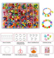 SYGA Beads for Kids Crafts Children's Jewelry Making Kit DIY Bracelets Necklace Hairband and Rings Craft Kits Birthday for 4, 5, 6, 7-Year-Old Little Girls-Multicolor (DIYBeadsSet-25)