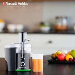 Russell Hobbs Vitality Turbo RJE800 800W Juice Extractor | 15,000â€¯RPM Centrifugal Juicer, 65â€¯mm Wide Chute, 2 Speed Controls | 600â€¯ml Jug with Pulp Bin, Easy Clean & Overheat Safe | 2 Years Warranty