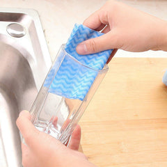 SYGA 80 Pcs Multipurpose Non-woven Fabric Nonstick Wiping Rags House Cleaning Cloth Kitchen Dish Cloth (Random Color)