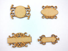 SYGA Small Name Plate Scrapbook Decorative Wood Craft Items