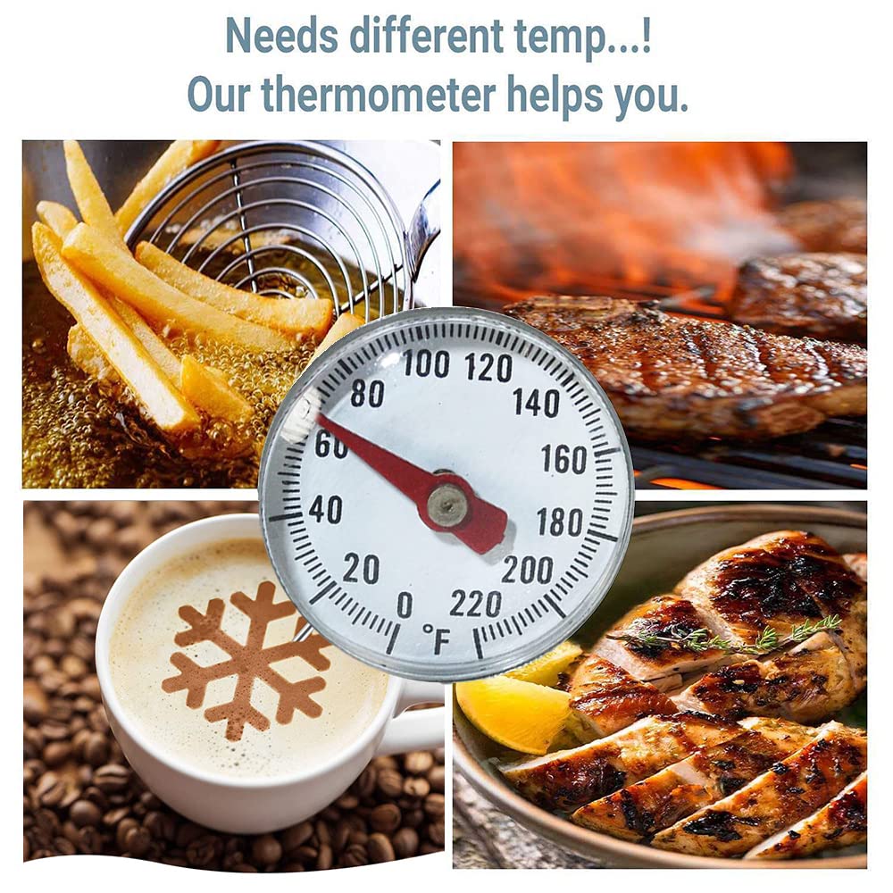SYGA Pocket Thermometer, Waterproof, 5" Stem, 1" Dial, -10/110 Celsius