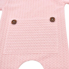 MOMISY Stretchable Bodysuit & Cap for Baby Boys Photography Photoshoot Props Costume- Light Pink
