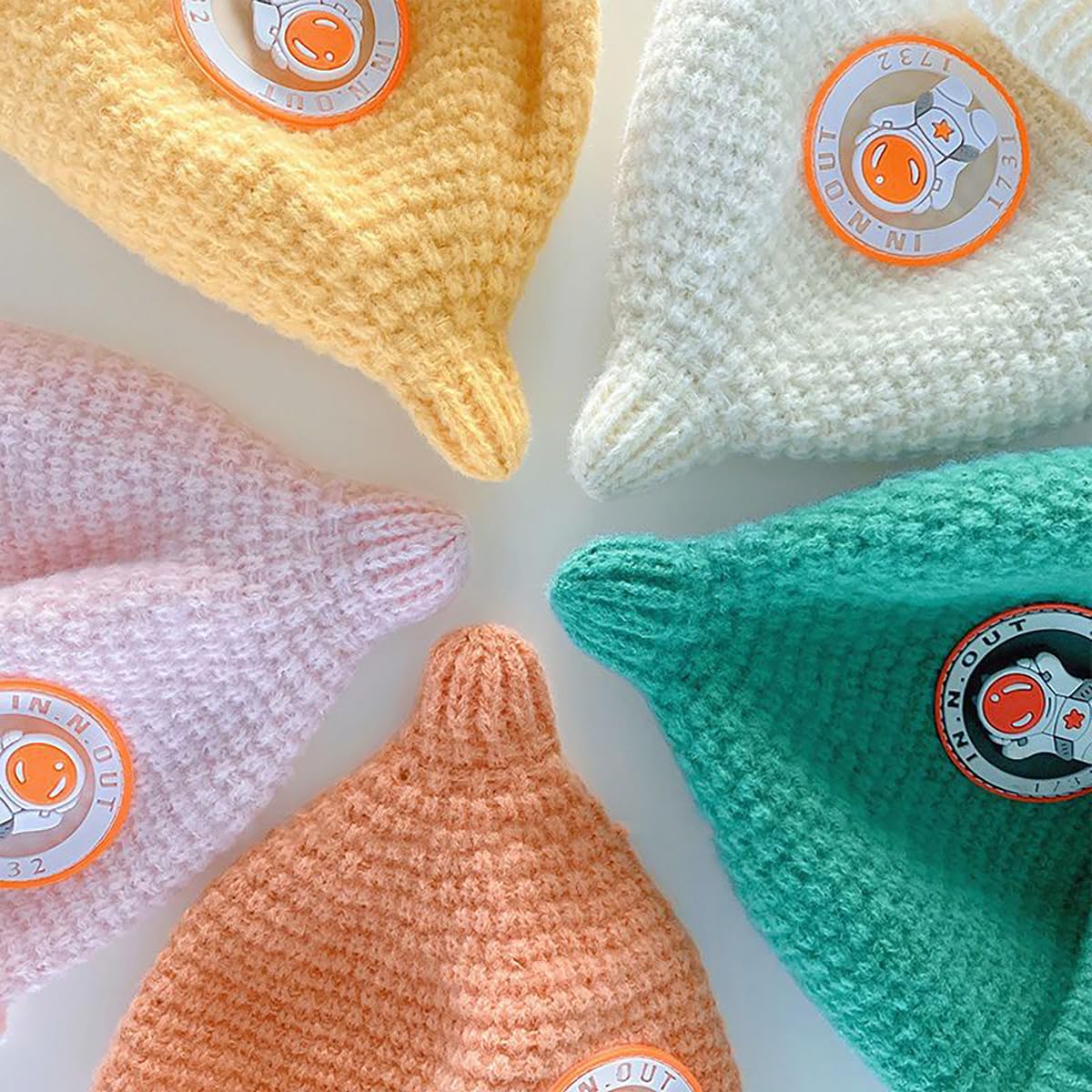 SYGA Baby Winter hat Baby Woolen Knitted Unisex Hat -Orange (6-18 Month)