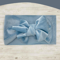 SYGA Baby Headbands Soft Velvet Bow Strechable Hairbands Newborn Infant Toddlers Kids 0-3 Years (Cream)