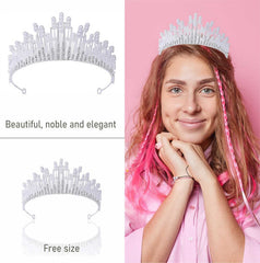 SYGA Crown Queen Rose Flower Tiaras Princess Hair Jewelry Headbands for Party Engagement Wedding (Crown-A0075)