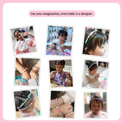 SYGA Beads for Kids Crafts Children's Jewelry Making Kit DIY Bracelets Necklace Hairband and Rings Craft Kits Birthday for 4, 5, 6, 7-Year-Old Little Girls-Multicolor (DIYBeadsSet-15)