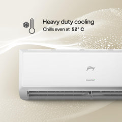 Godrej 1 Ton 3 Star, 5 Years Comprehensive Warranty, AI Powered, 5-In-1 Convertible Cooling, Inverter Split AC (Copper, 2025 Model, Heavy duty cooling at 52 Â°C, AC1T EI 12PINV3R32 WYQ 3S, White)