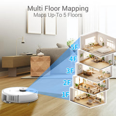 MILAGROW Imap15 AI Plus, Lidar, Convertible Robotic Vacuum Cleaner, Powerful 10000Pa Suction, 3.5L Self-Empty Dustbin, 70 Days Handsfree, 5200 Mah Battery, WiFi/APP/Alexa/Remote, (White), 260 Minutes
