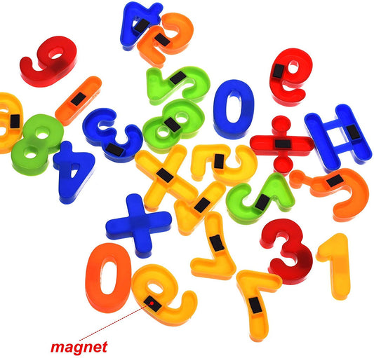 SYGA 30 Pieces Magnetic Numbers and Math Symbols Learning Creative Play for Children