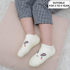 MOMISY Baby Socks, Anti Skid Non Slip Cotton Stretch, 3 Pairs, Toddler Boys Girls (IN, Age, 1 Year, 3 Years, Rabbit)