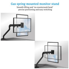 SYGA Monitor Arm for Screens up to 32 Inches, Black, Height Adjustable Stand Fits Most Flat Panel Displays