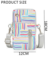 SYGA WOMEN'S SHOULDER CROSS BODY PURCE OXFORD CLOTH Multi Color stripes Design MULTI PURPOSE BAG