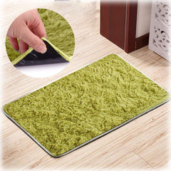 SYGA 4 Pieces Black Rug Gripper -Anti Curling Non Slip Area Reusable Carpet Sticker
