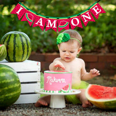SYGA I am One Banner for Birthday Decorative Party Photo Props Banner[Anchor Theme]