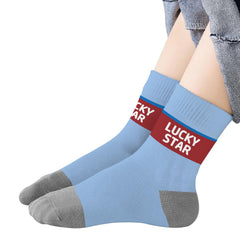 MOMISY 5 Pairs Baby Girl Boys Tube Socks Toddlers Infant Solid Color Boat Spring and Autumn Socks Stretch Baby Socks- Multicolor (Lucky Star, Small)