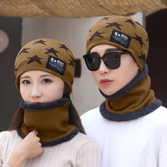 MOMISY Kids Winter Hat and Scarf Set, 2Pcs Warm Knit Beanie Cap and Scarf for 5-10 Years Old Boys and Girls (Khaki S)