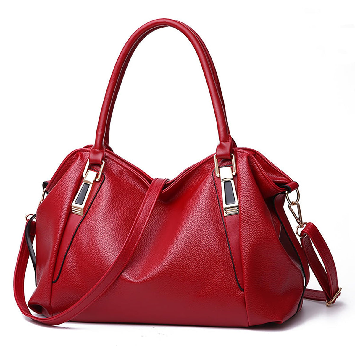 SYGA Women's Large Capacity Casual Crossbody Bag, One Shoulder Strap, Pu Leather Handbags(Burgundy)