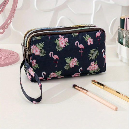MOMISY Women's Girls Clutch | Zipper | Ladies Purse Wallet Girls (Flamingo)