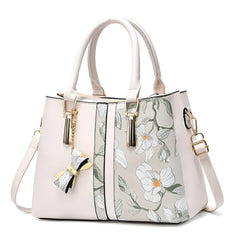 SYGA Women's Cross Border Handbag With Flower Printed large-capacity shoulder messenger bag
