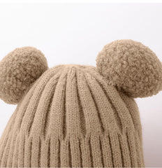 SYGA Winter Warm Ear Protection Knitted Cute Pompom Baby Hat (2-6Year)