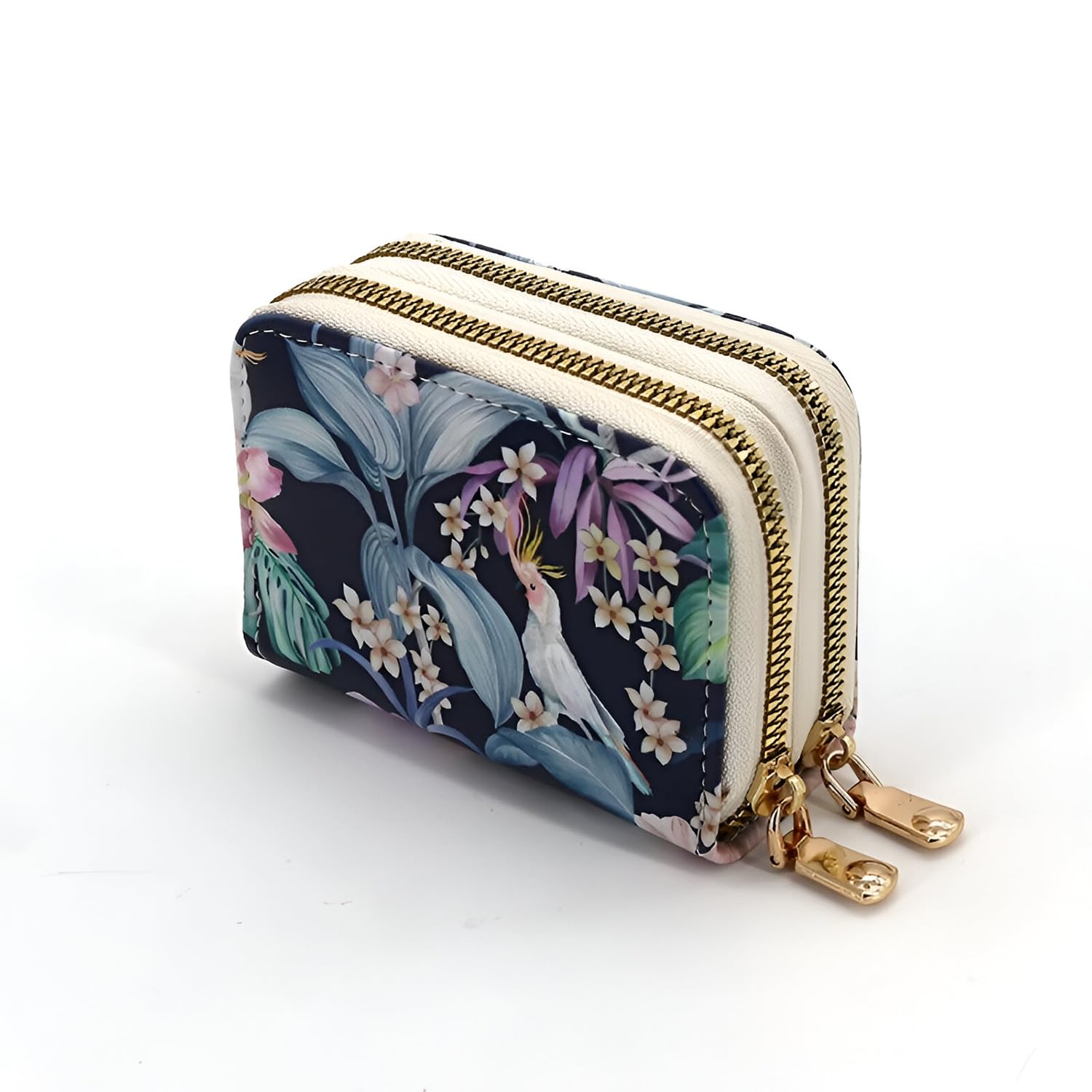 SYGA Women's Zip-Around  Wallet with Flower Pattern, multi-card slots and Coin Holder