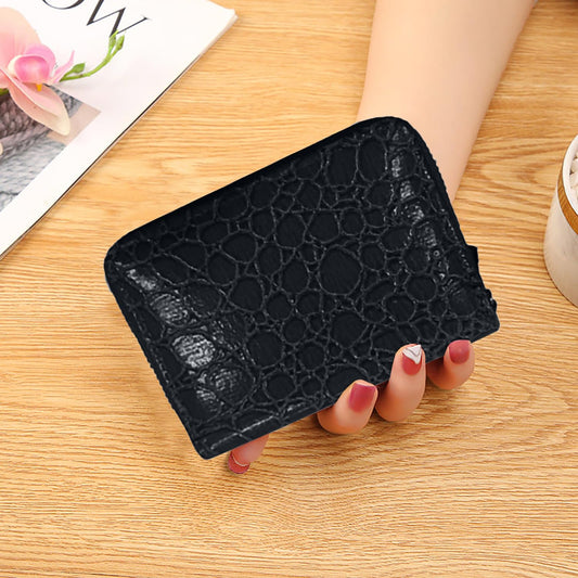 SYGA Women's Fashion Wallet, Double Zipper with Card Slots and Coin Pouch(Black)