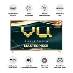 Vu 139cm (55 inches) Masterpiece Frame Series 4K QLED TV 55MASTERPIECE (Armani Gold)