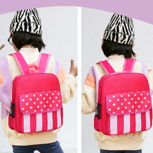 SYGA Children's Bag Rabbit Gaiban Star Backpack Nylon Kids Chest Multi-Purpose Baby Messenger Shoulder Bag for 2-4 Years Kids (Pink)