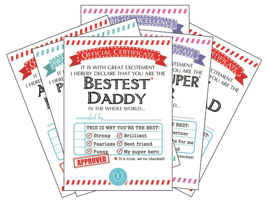 SYGA 6 Pcs Personalised Card Gift Certificates for Family Member