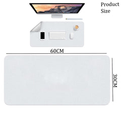 SYGA Desk Pad Protector Waterproof PU Desk Mat Blotters on Desktop Laptop Computer Gaming Keyboard Mouse Pad Non-Slip Desk Writing Mat Cover for Office & Home 90CM * 45CM Black & Black