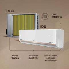 IFB 2025 Model Gold Pro Series 1.5 Ton 3 Star Split AC with Hybrid Technology, Works upto 55Â°C, 4-Way Swing, Higher Cooling Capacity, Self-Clean & AI - White (CI183GN22RGN1, Copper Condenser)