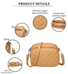 SYGA Women's Crossbody Bags,Single Shoulder Small Bags With Chex Design(Khaki)