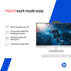 HP All-in-One, 13th Gen Intel Core i5-1334U (16GB DDR4, 512GB SSD) IPS, Three-Sided, Micro-Edge, Anti-Glare, FHD, 23.8''(60.5 cm), Win 11 Home, Office 24, 5.27kg, FHD Camera, 24-cr0486in